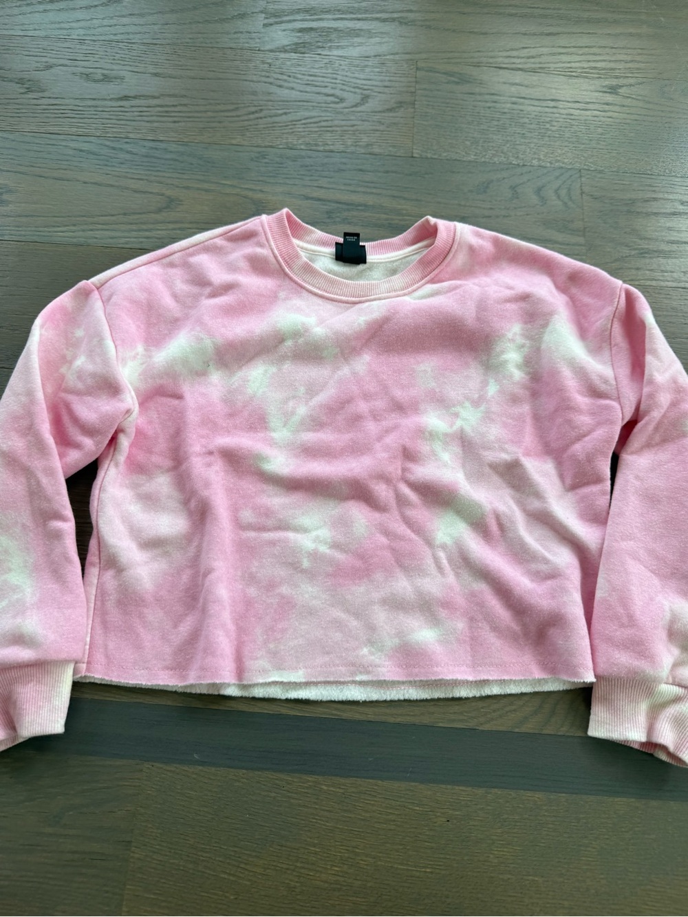 art class Pink and White Tie-Dye Crewneck Sweater